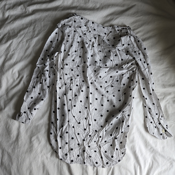 Old Navy Tunic Top Women's Multicolor Polka Dot Popover Shirt Size XS Used - Picture 3 of 6